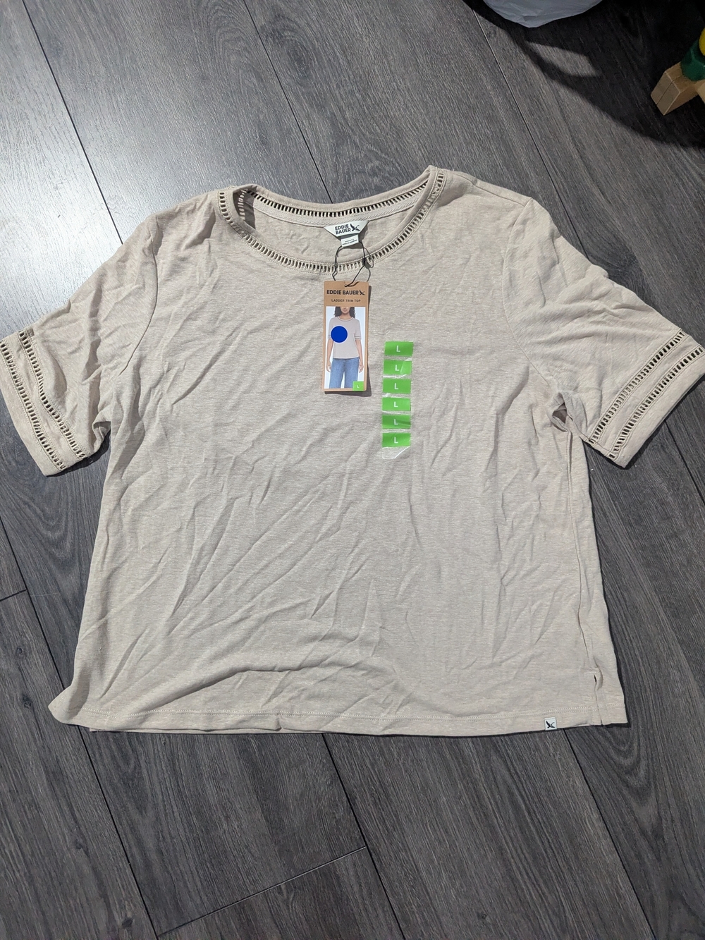 Eddie Bauer Light Taupe Short Sleeve Tee
